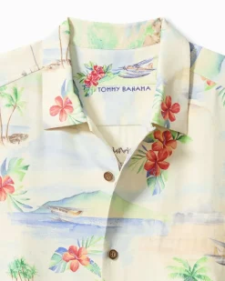 Tommy Bahama Collector's Series '24 Arriving in Island Time Silk Camp Shirt Continental Clearance