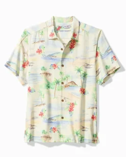 Tommy Bahama Collector's Series '24 Arriving in Island Time Silk Camp Shirt Continental Clearance