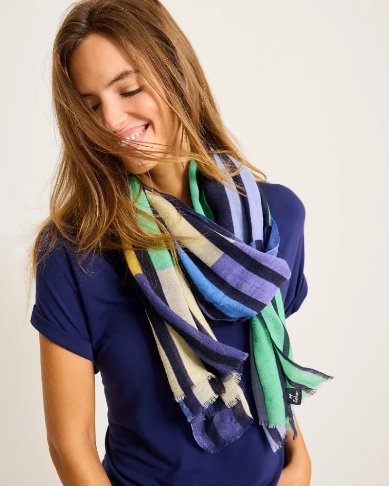 Tommy Bahama Color Happy Wrap Scarf Dazzling Blue Clearance