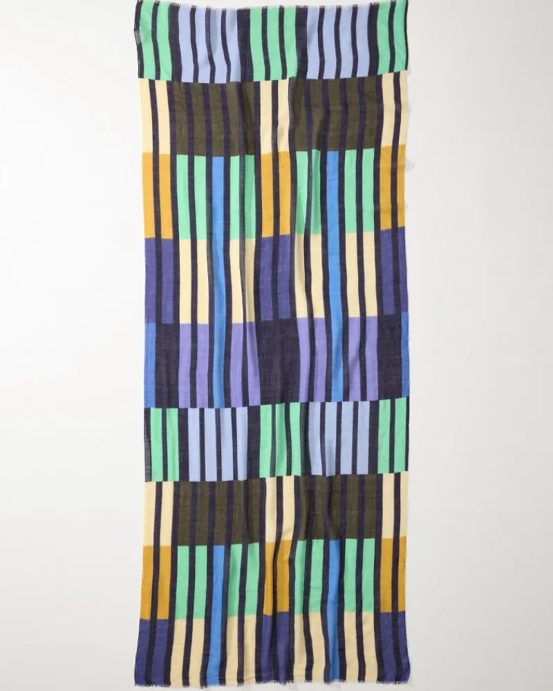 Tommy Bahama Color Happy Wrap Scarf Dazzling Blue Clearance