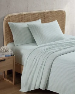 Tommy Bahama Cool Beach Stripe 4-Piece King Sheet Set Stripe Blue Best