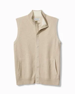 Tommy Bahama Coolside Course IslandZone® Sweater Vest Rustic Linen New