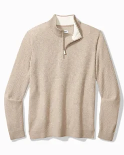 Tommy Bahama Coolside Legend Half-Zip IslandZone® Sweater Rustic Linen Best