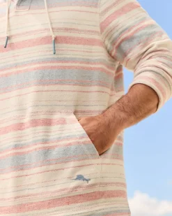 Tommy Bahama Coral Coastline Baja Hoodie Red Ginger Best