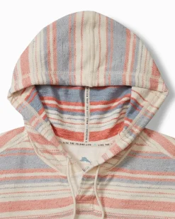 Tommy Bahama Coral Coastline Baja Hoodie Red Ginger Best