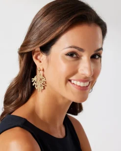 Tommy Bahama Coral Isles Statement Drop Earrings Gold Sale
