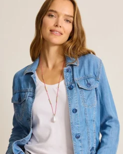 Tommy Bahama Coral Isles Thread Pearl Pendant Necklace Pink New