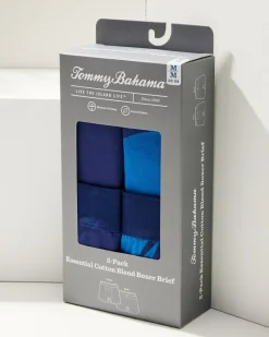 Tommy Bahama Cotton-Modal Boxer Briefs - 2-Pack Blue Print