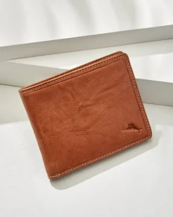 Tommy Bahama Crunch Slimfold Wallet Tan New