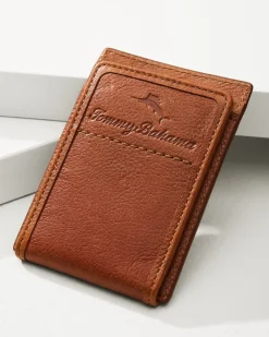 Tommy Bahama Crunch Wide Magnetic Wallet Tan Best