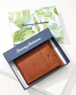 Tommy Bahama Crunch Wide Magnetic Wallet Tan Best