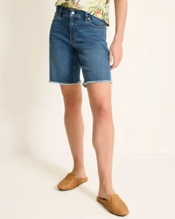 Tommy Bahama Cut-Off Bermuda Denim Shorts Med Playa Wash