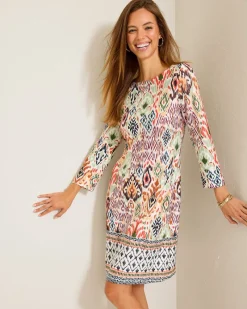 Tommy Bahama Darcy Vista Cove 3/4-Sleeve Dress White Sand Online