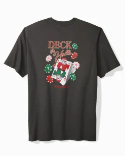 Tommy Bahama Deck the Halls Graphic T-Shirt Coal Clearance