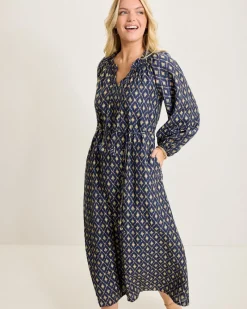 Tommy Bahama Diamond Cay Long-Sleeve Maxi Dress Coastline Discount