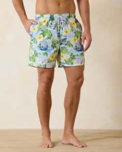 Tommy Bahama Disney Naples Postcard to Paradise 6-Inch Swim Trunks Continental