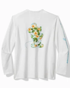 Tommy Bahama Disney Postcard to Paradise Long-Sleeve Lux T-Shirt White New