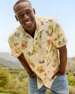 Tommy Bahama Disney Veracruz Cay Huladay Adventure Camp Shirt Bleached Sand Online