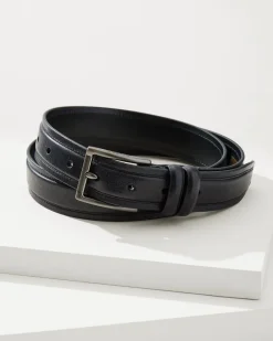 Tommy Bahama Drop Edge Stitch Belt Black