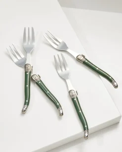 Tommy Bahama Eat, Drink & Be Merry Appetizer Fork Set Green Sale