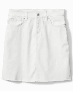 Tommy Bahama Ella Twill Denim Skirt White