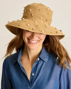Tommy Bahama Embellished Bucket Hat Natural Hot