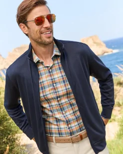 Tommy Bahama Embossed Nubuck Belt Khaki Outlet