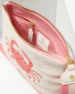 Tommy Bahama Embroidered Carina Wristlet Red Crab Hot