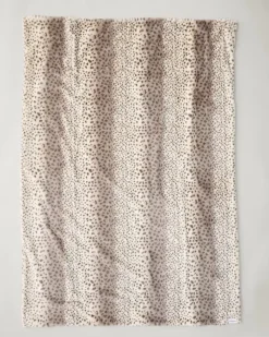 Tommy Bahama Faux Fur Printed Cheetah Throw Natural Outlet