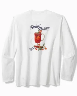 Tommy Bahama Feelin' Festive Long-Sleeve Lux T-Shirt White Hot