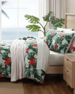 Tommy Bahama Festive Palms Reversible Full/Queen 3-Piece Comforter Set Multicolor