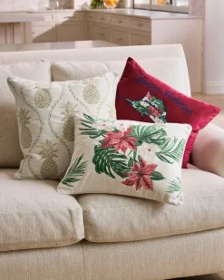 Tommy Bahama Festive Palms Velvet Embroidered Decorative Pillow Multicolor Online