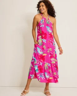 Tommy Bahama Fiesta Floral Coverup Dress Pink Maui New
