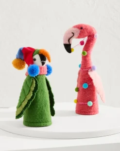 Tommy Bahama Flamingo & Parrot Bottle Topper Set Multicolor Clearance