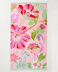 Tommy Bahama Flamingo Pineapple Beach Towel Pink Online