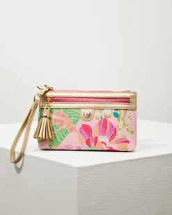 Tommy Bahama Flamingo Pineapple Tassel Wristlet Pink Multi Online
