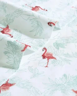 Tommy Bahama Flamingo Santa 4-Piece King Sheet Set Red/Green Online