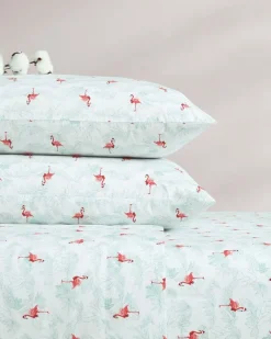 Tommy Bahama Flamingo Santa 4-Piece King Sheet Set Red/Green Online