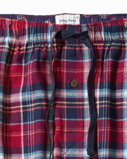Tommy Bahama Flannel Plaid Pajama Pants Beet Red Hot