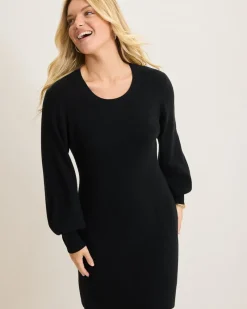 Tommy Bahama Flared Pickford Balloon-Sleeve Dress Black Discount