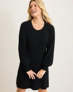 Tommy Bahama Flared Pickford Balloon-Sleeve Dress Black Discount