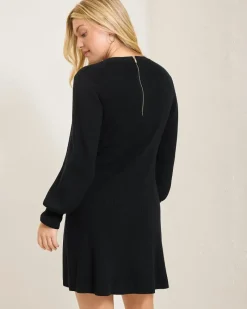 Tommy Bahama Flared Pickford Balloon-Sleeve Dress Black Discount