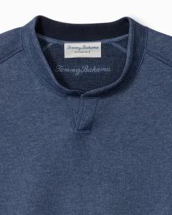Tommy Bahama Flip Coast Reversible Abaco Sweatshirt Blue Note Heather