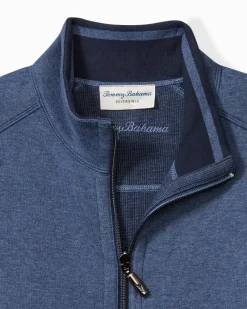 Tommy Bahama Flip Coast Reversible Vest Blue Note Heather Clearance