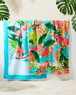 Tommy Bahama Flocktail Club & Fiesta Jungle Beach Towels - Set of 2 Multicolor Outlet
