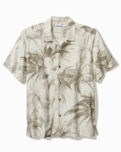 Tommy Bahama Flora Oasis IslandZone® Camp Shirt Pure Khaki Outlet