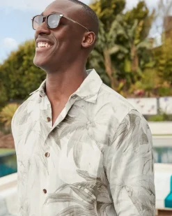 Tommy Bahama Flora Oasis Long-Sleeve Linen Shirt Pure Khaki