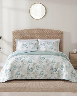 Tommy Bahama Freeport 3-Piece Full/Queen Quilt Set Blue Discount