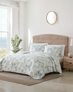 Tommy Bahama Freeport 3-Piece Full/Queen Quilt Set Blue Discount