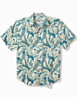 Tommy Bahama Frond Valley Silk Camp Shirt Sandstone Outlet